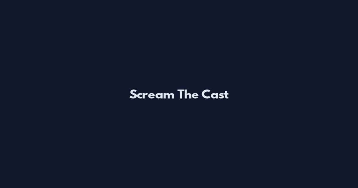 Scream The Cast