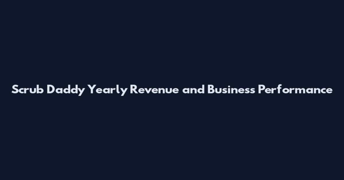 Scrub Daddy Yearly Revenue and Business Performance