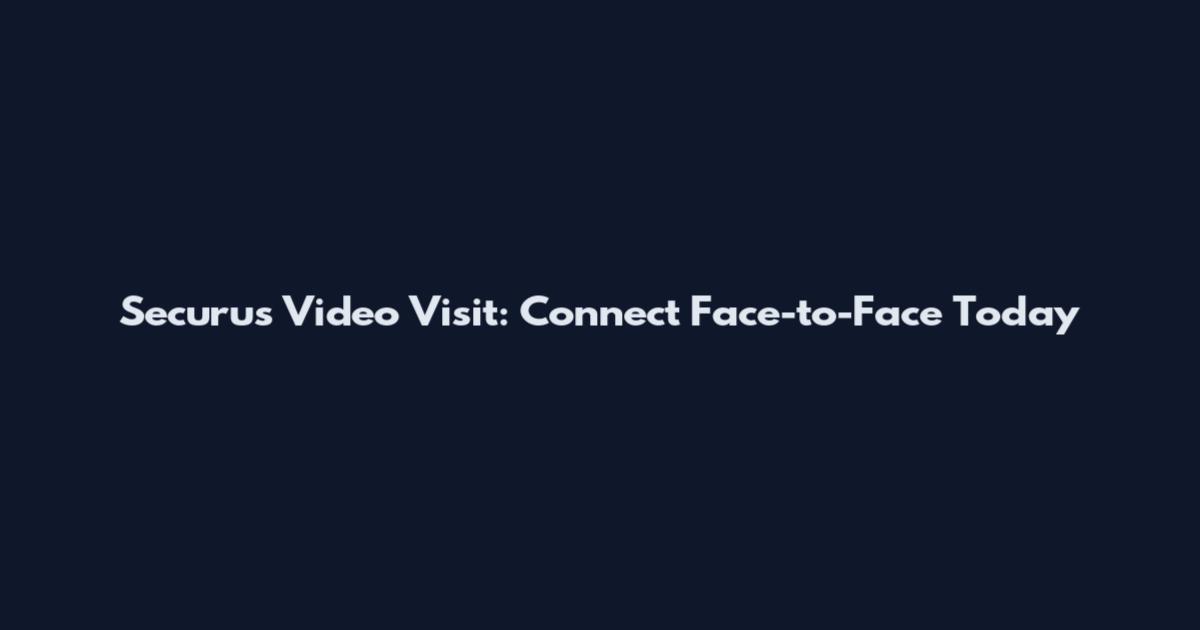 Securus Video Visit: Connect Face-to-Face Today