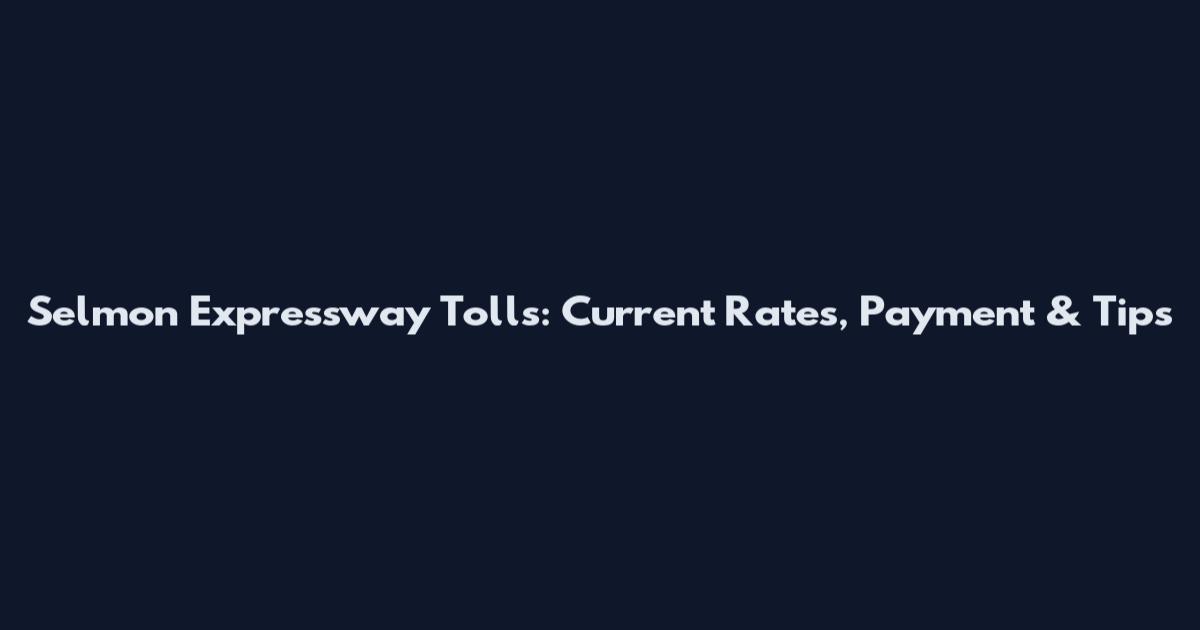 Selmon Expressway Tolls: Current Rates, Payment & Tips