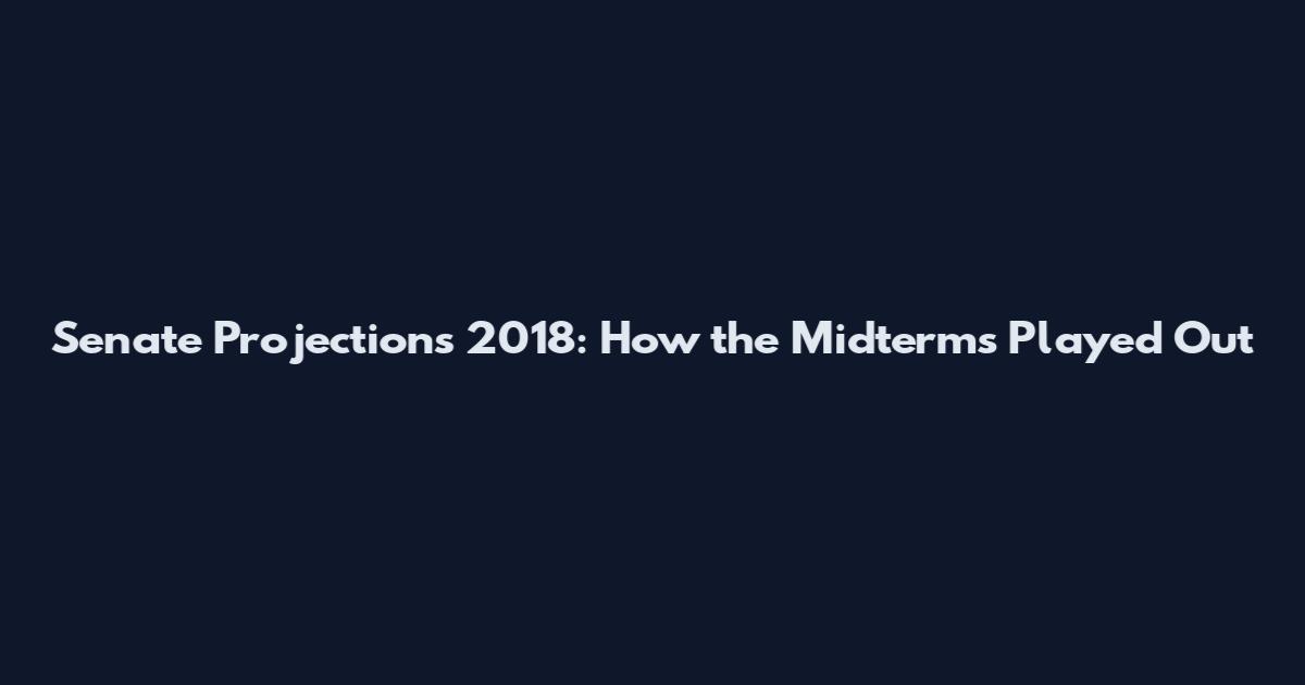 Senate Projections 2018: How the Midterms Played Out