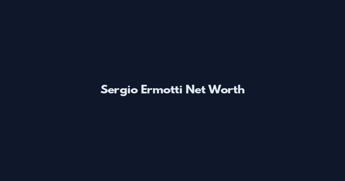 Sergio Ermotti Net Worth
