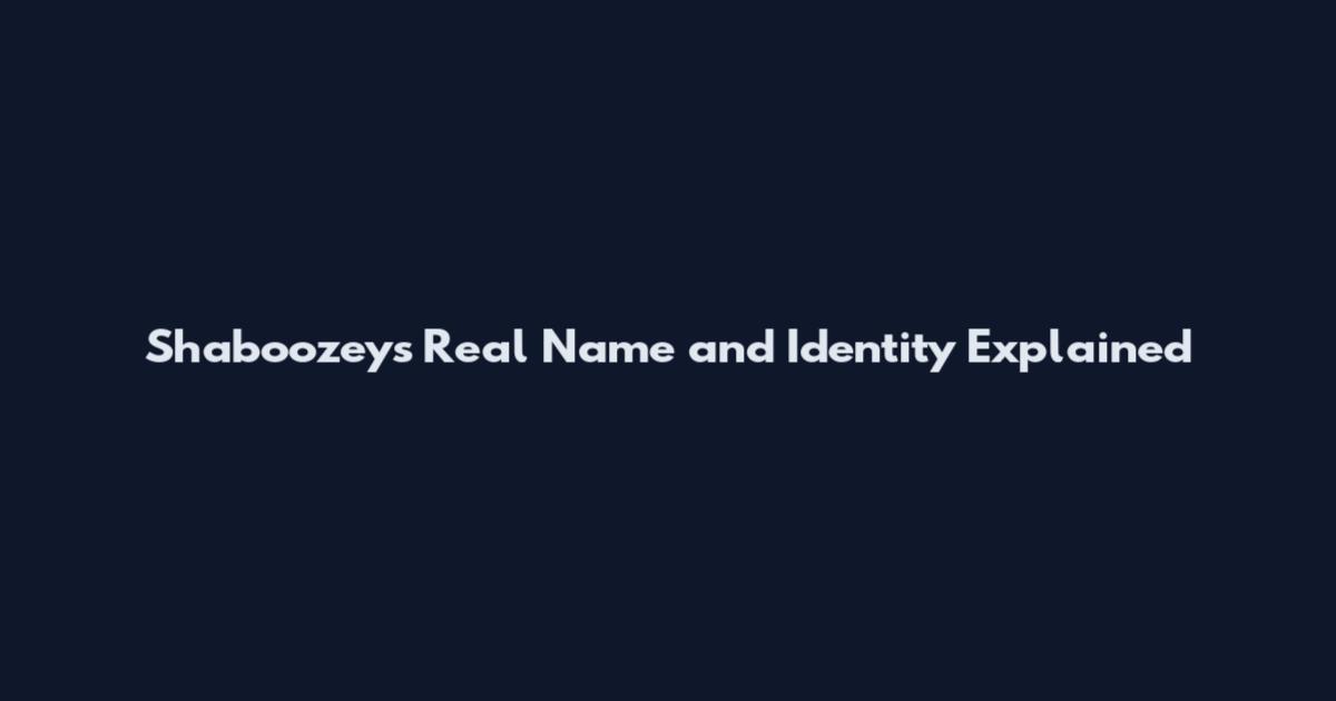 Shaboozey's Real Name and Identity Explained