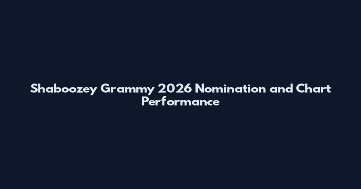 Shaboozey Grammy 2026 Nomination and Chart Performance