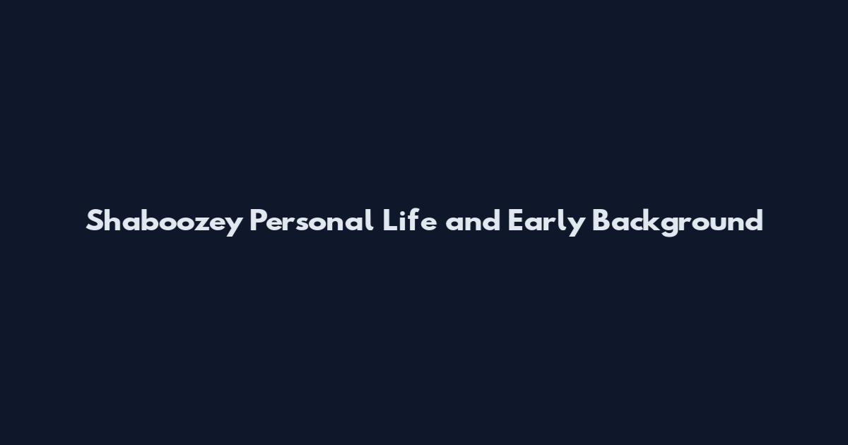 Shaboozey Personal Life and Early Background