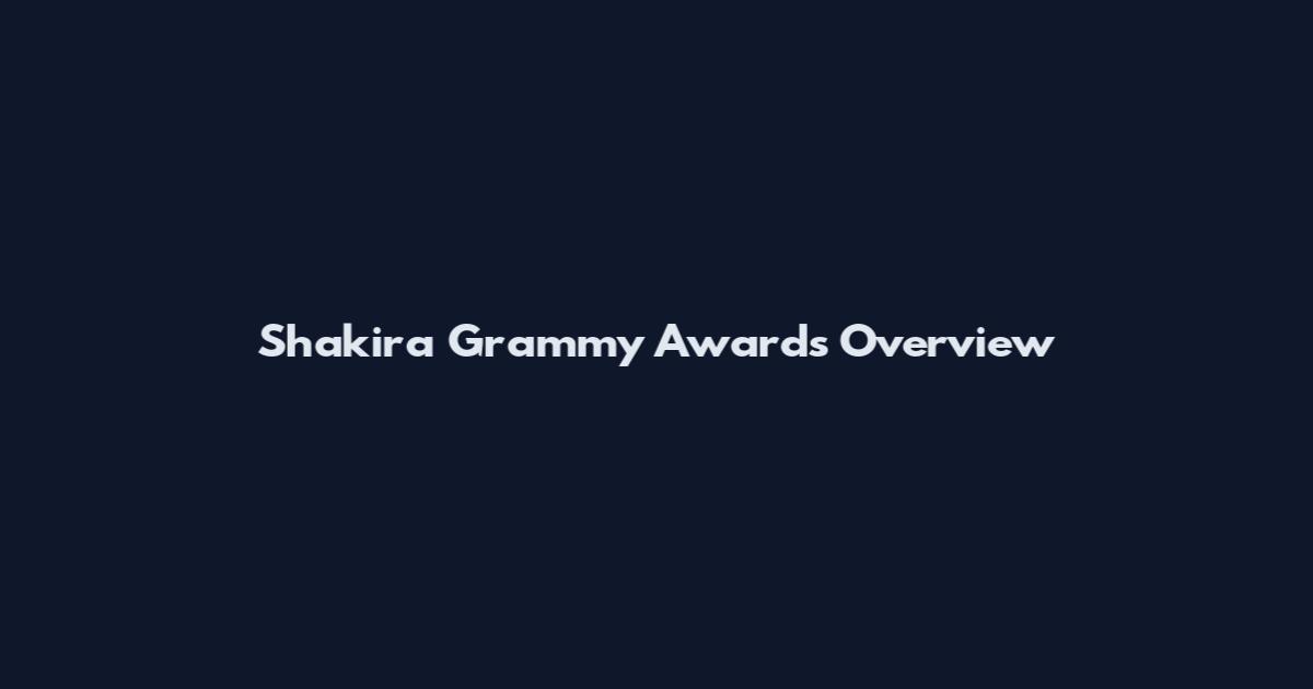 Shakira Grammy Awards Overview