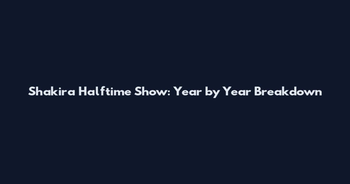 Shakira Halftime Show: Year by Year Breakdown