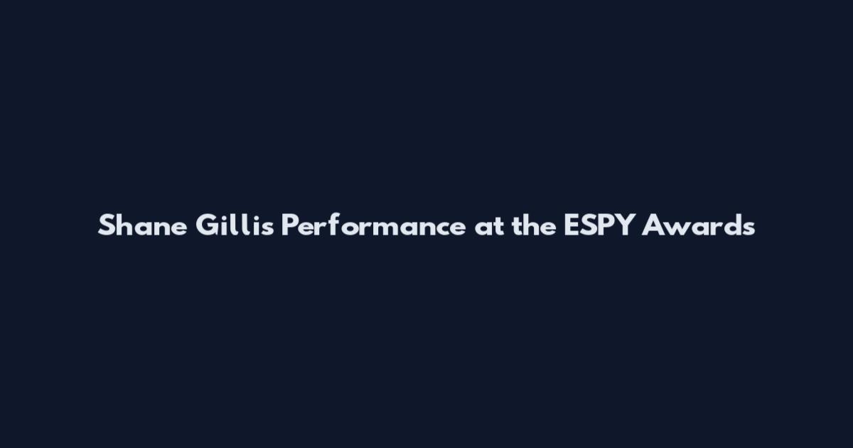 Shane Gillis Performance at the ESPY Awards