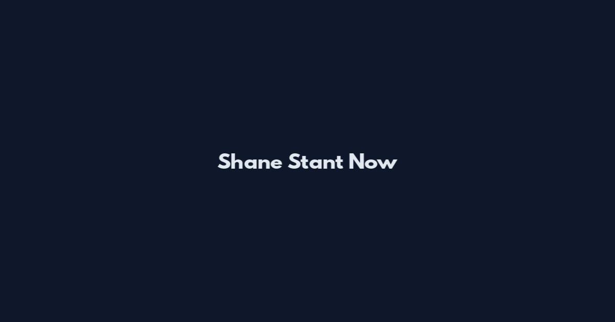 Shane Stant Now