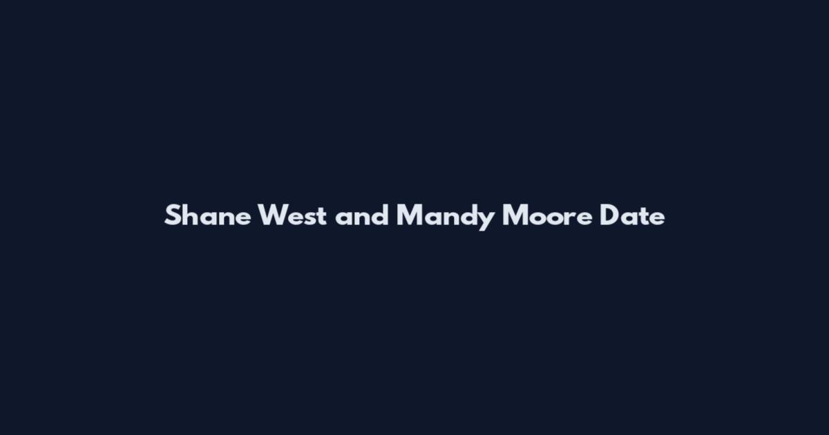Shane West and Mandy Moore Date