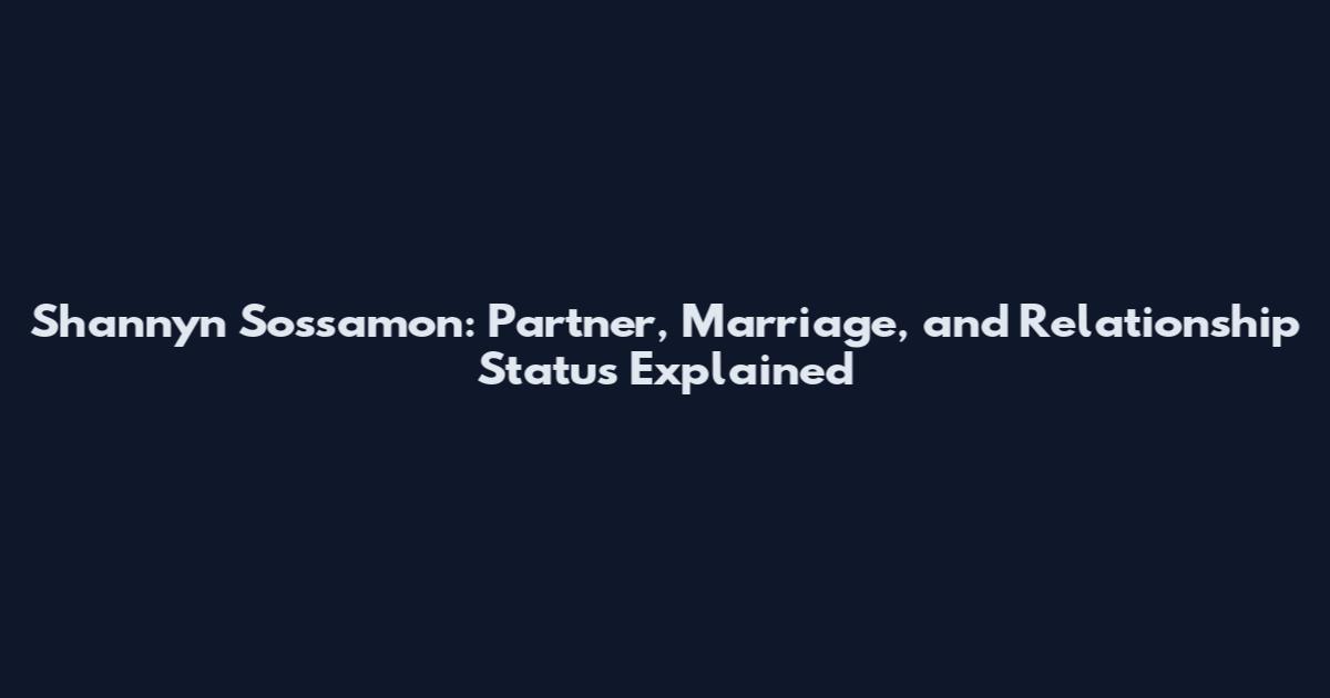Shannyn Sossamon: Partner, Marriage, and Relationship Status Explained