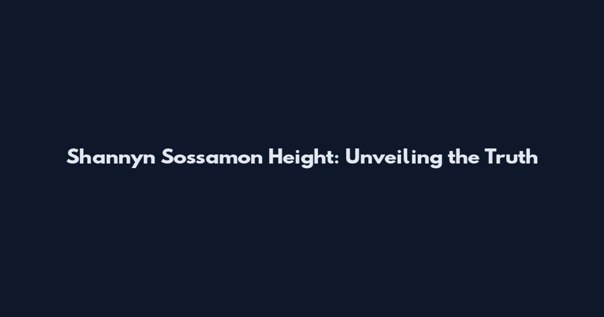 Shannyn Sossamon Height: Unveiling the Truth