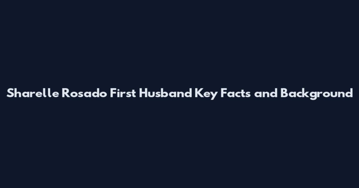 Sharelle Rosado First Husband Key Facts and Background