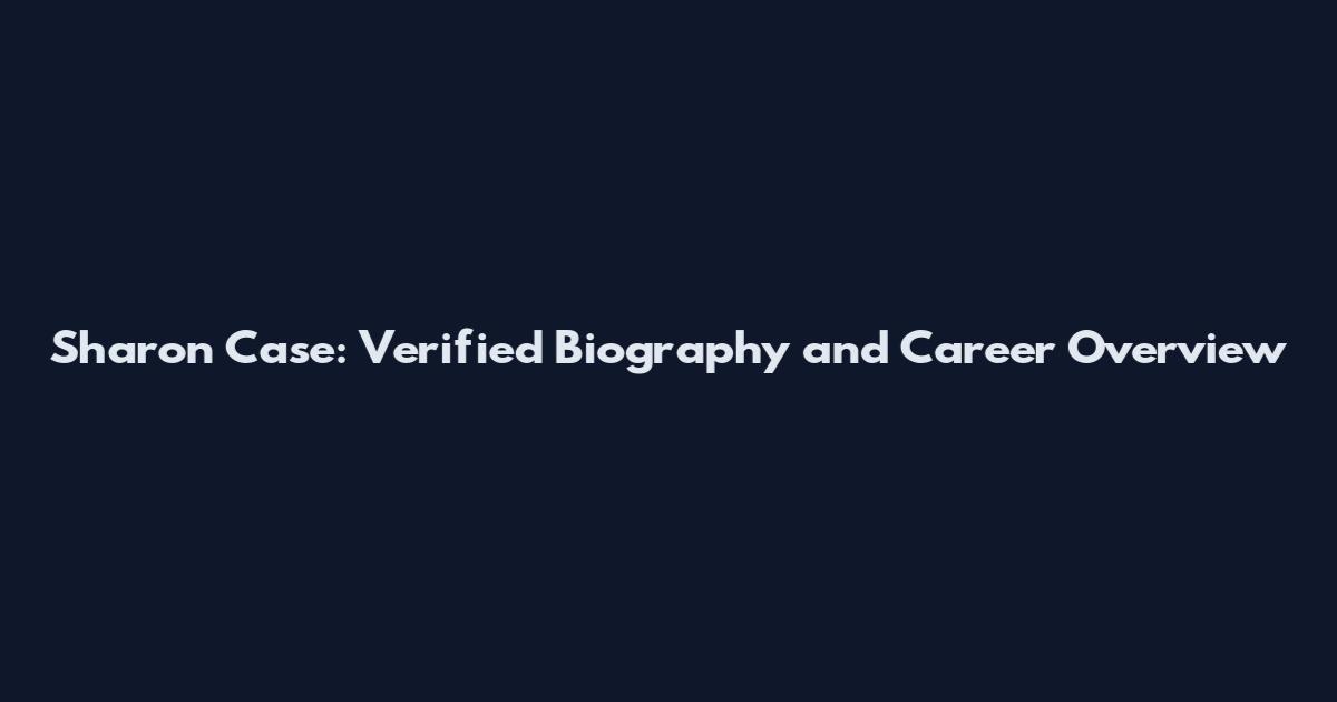 Sharon Case: Verified Biography and Career Overview