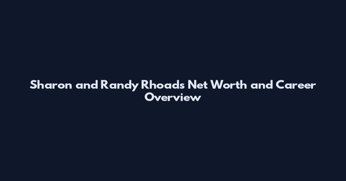 Sharon and Randy Rhoads Net Worth and Career Overview