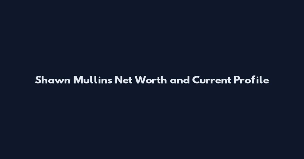 Shawn Mullins Net Worth and Current Profile