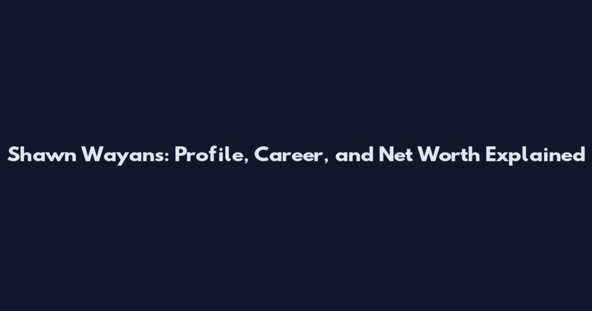 Shawn Wayans: Profile, Career, and Net Worth Explained