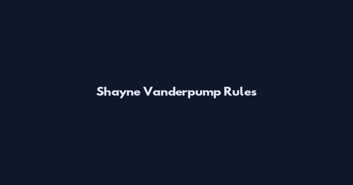 Shayne Vanderpump Rules