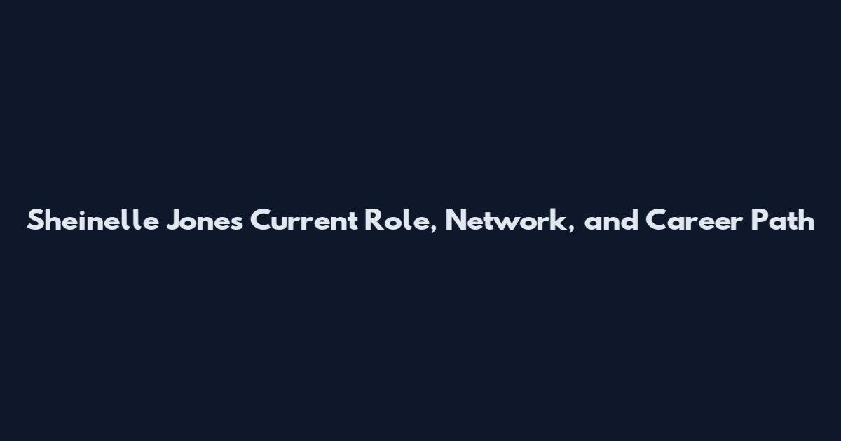 Sheinelle Jones Current Role, Network, and Career Path