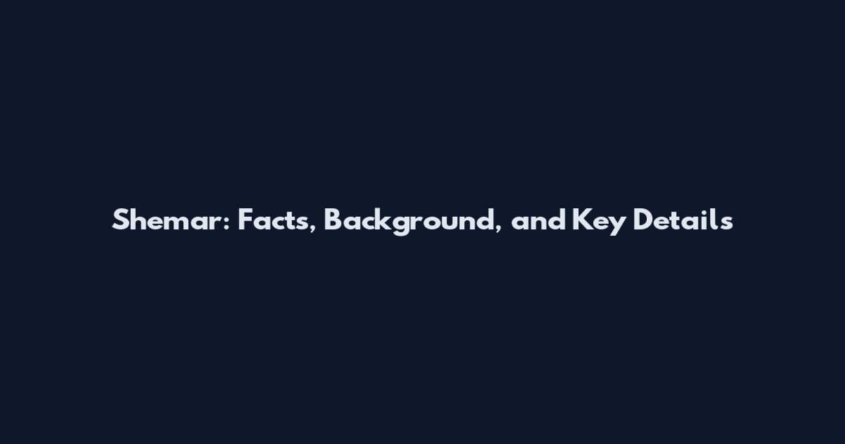 Shemar: Facts, Background, and Key Details