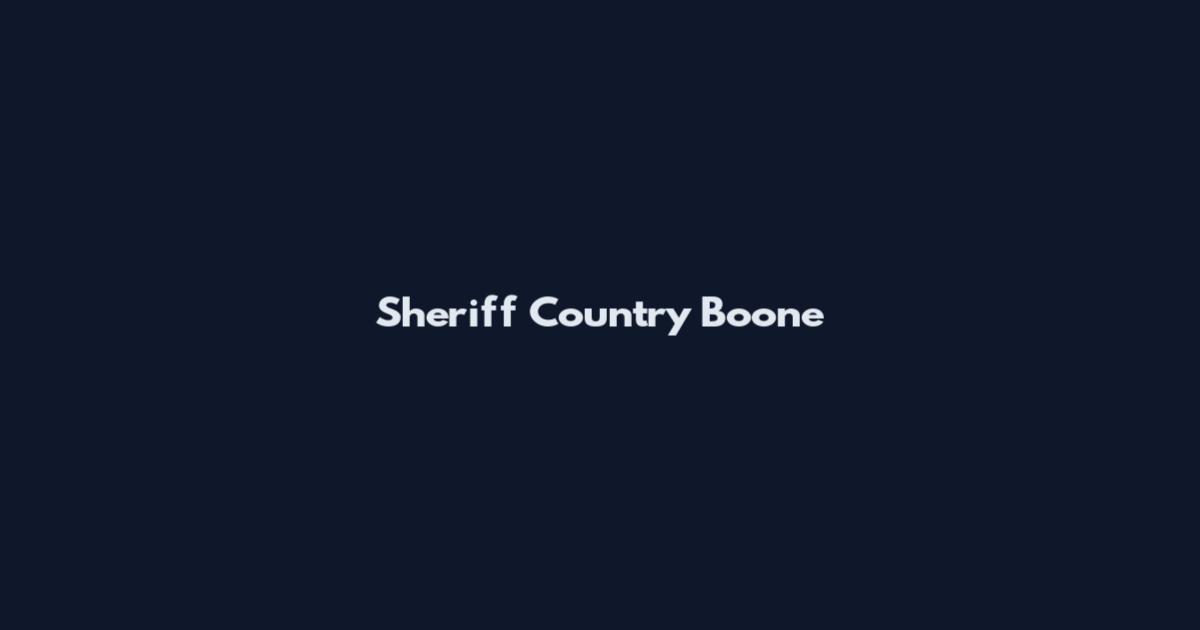Sheriff Country Boone