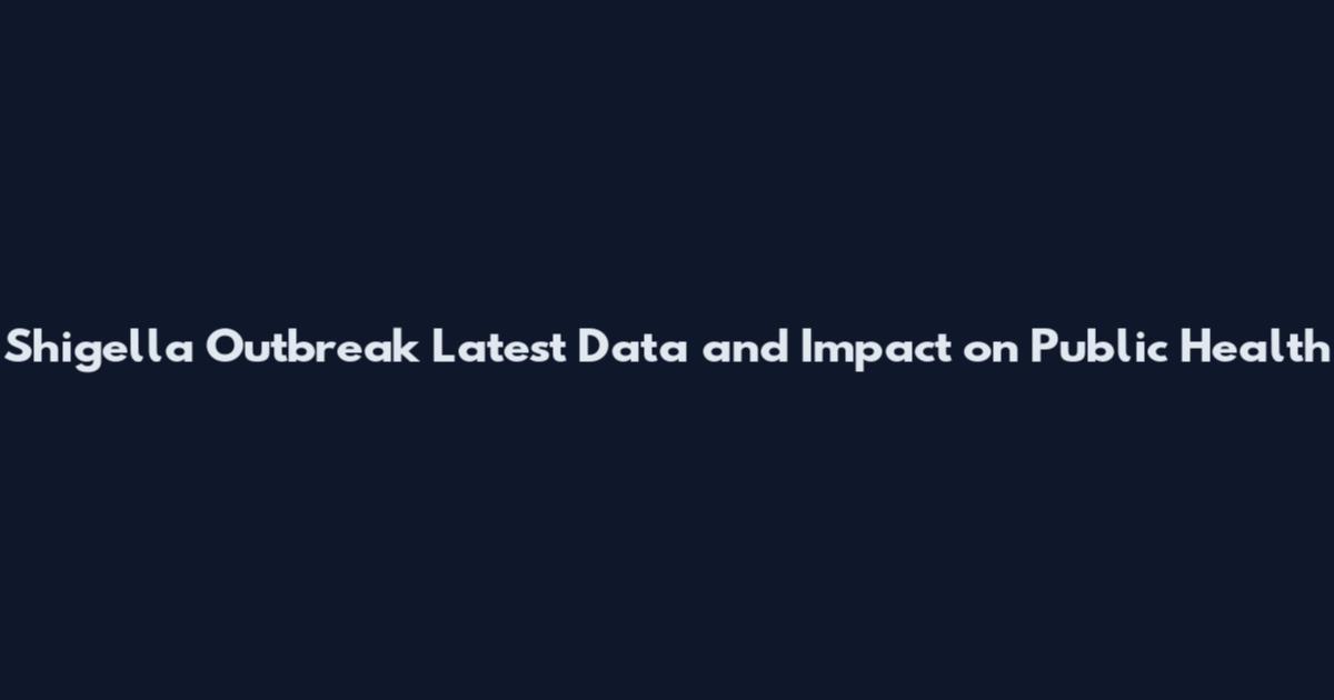 Shigella Outbreak Latest Data and Impact on Public Health