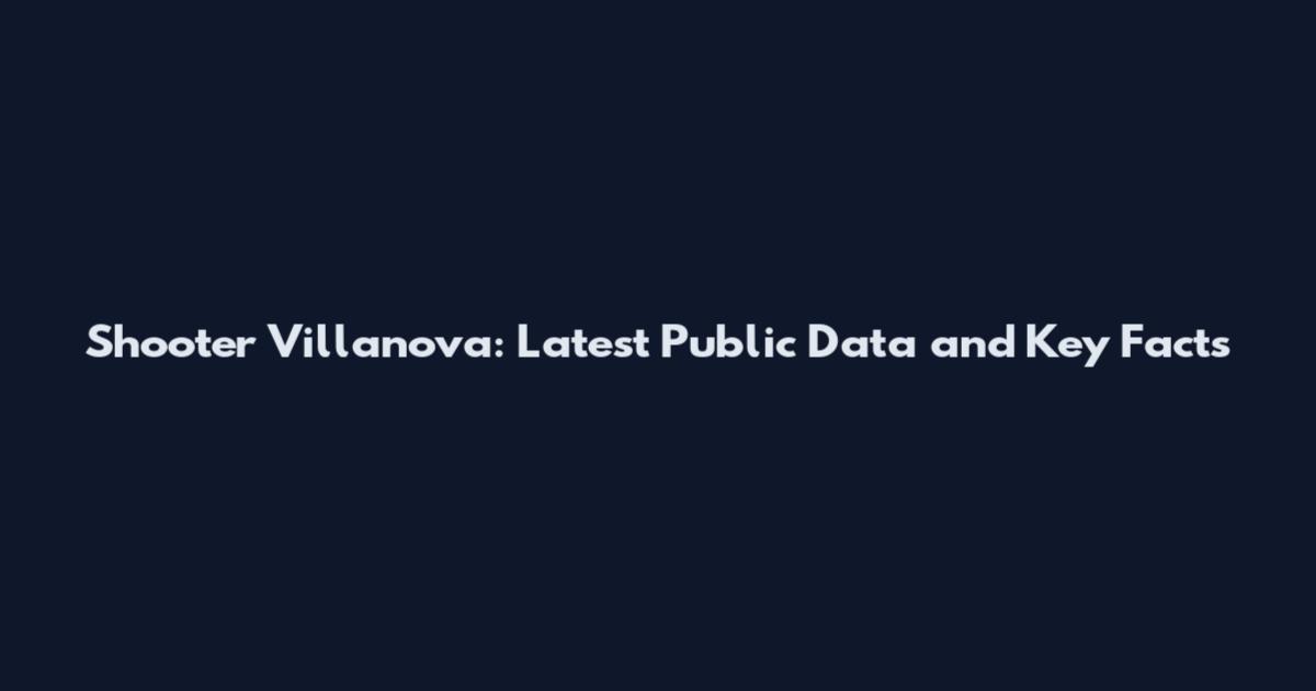 Shooter Villanova: Latest Public Data and Key Facts