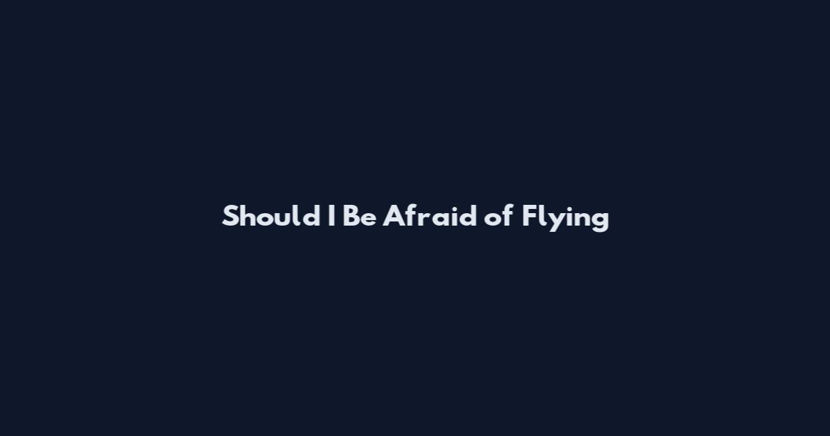 Should I Be Afraid of Flying