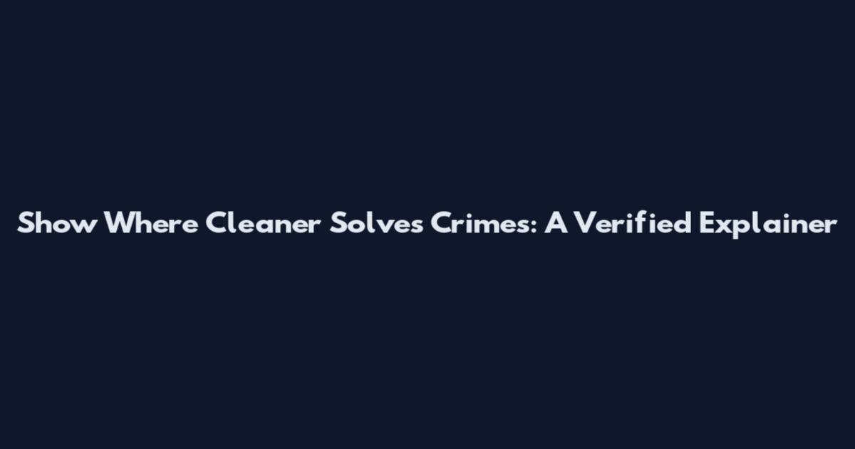 Show Where Cleaner Solves Crimes: A Verified Explainer