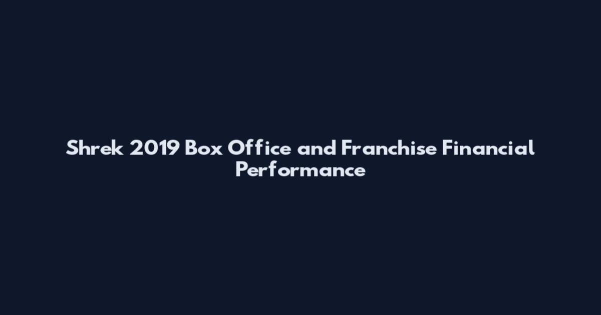 Shrek 2019 Box Office and Franchise Financial Performance
