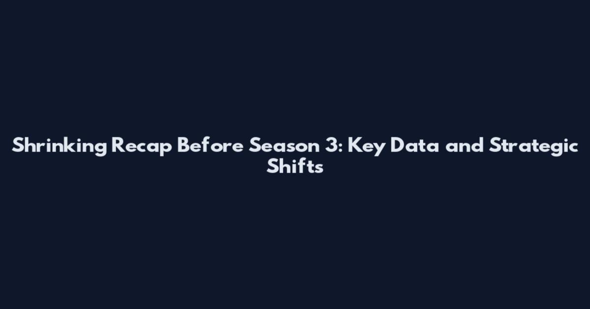 Shrinking Recap Before Season 3: Key Data and Strategic Shifts