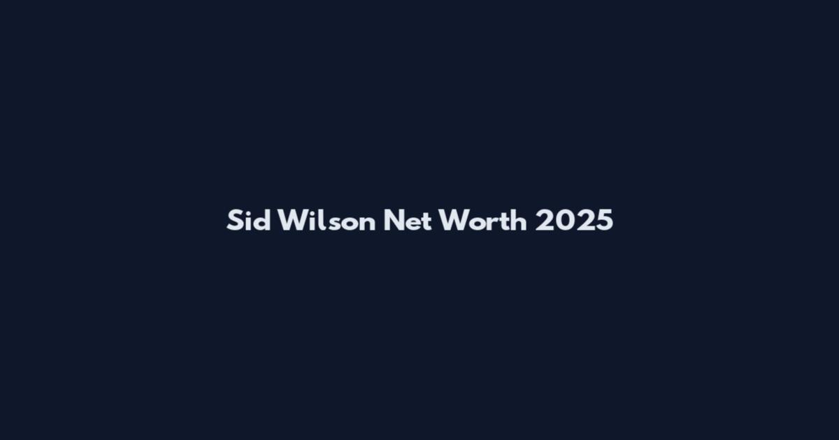Sid Wilson Net Worth 2025