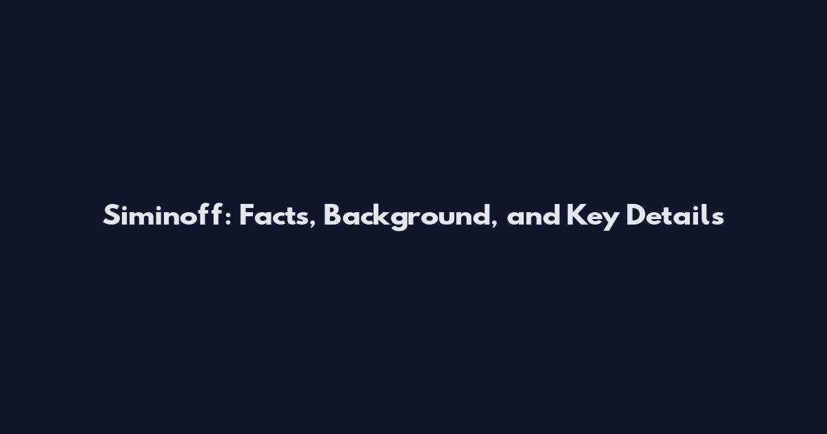 Siminoff: Facts, Background, and Key Details