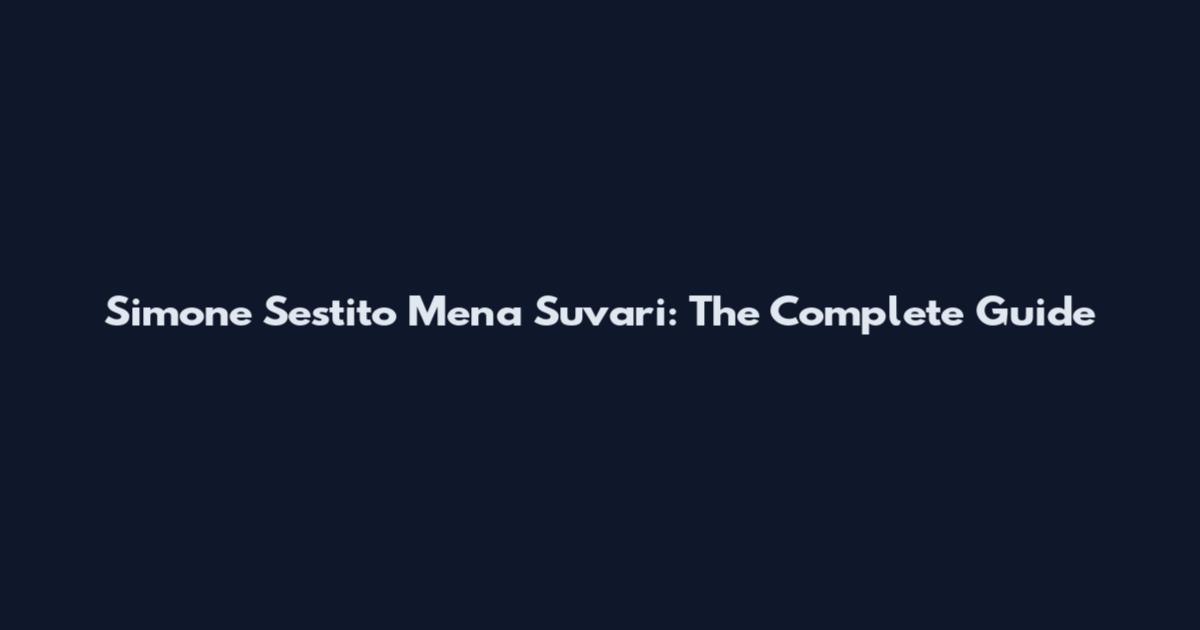 Simone Sestito Mena Suvari: The Complete Guide
