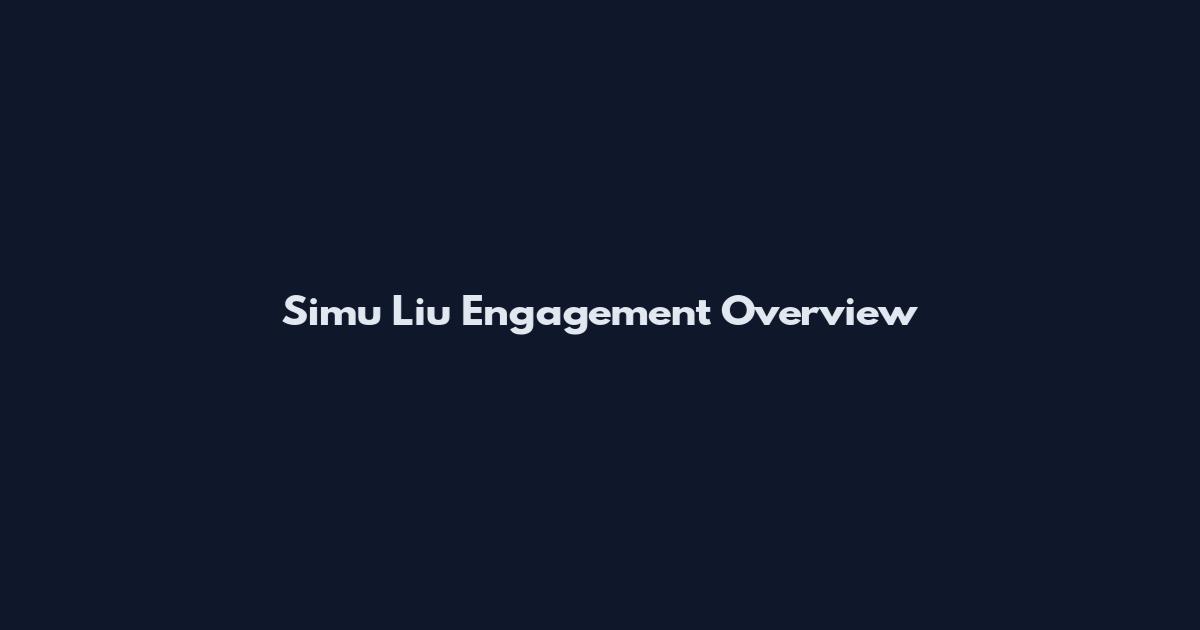 Simu Liu Engagement Overview