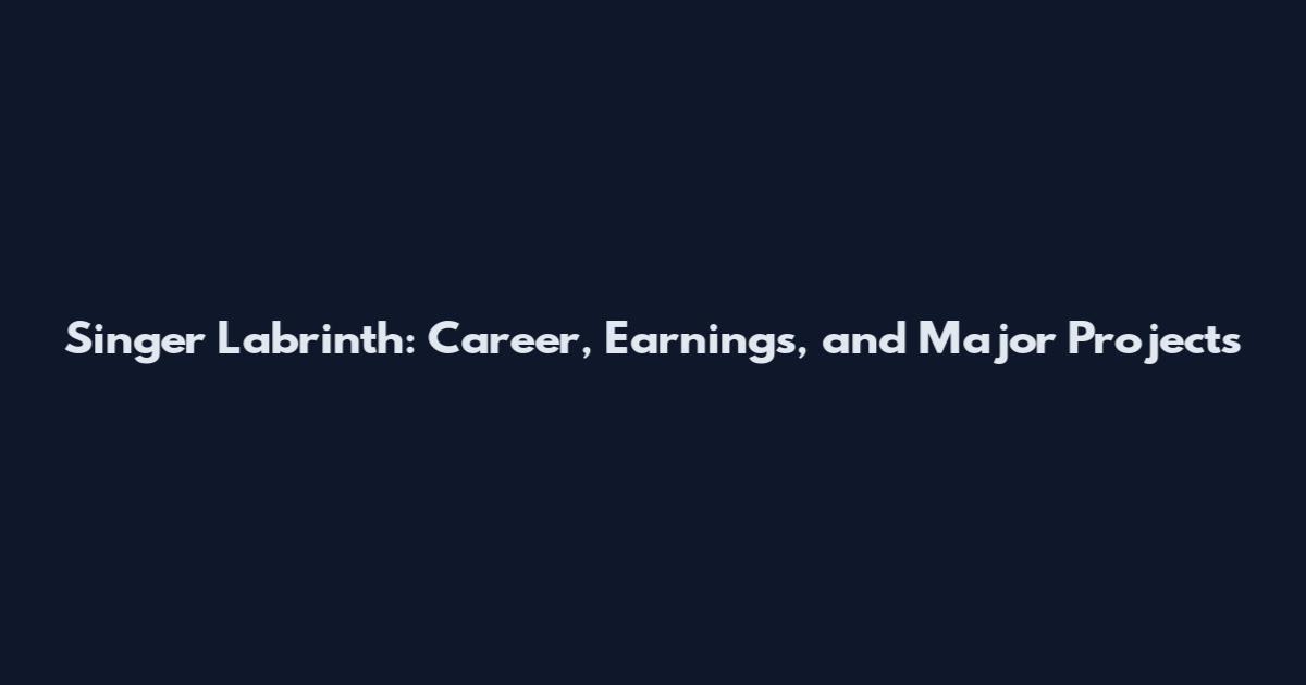 Singer Labrinth: Career, Earnings, and Major Projects