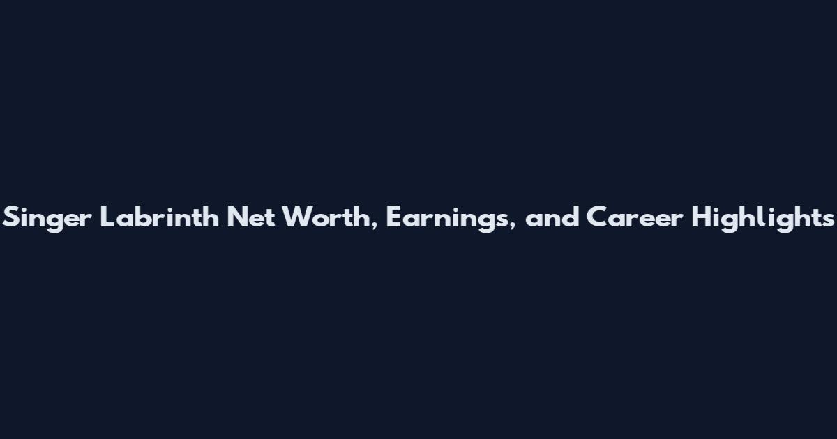 Singer Labrinth Net Worth, Earnings, and Career Highlights