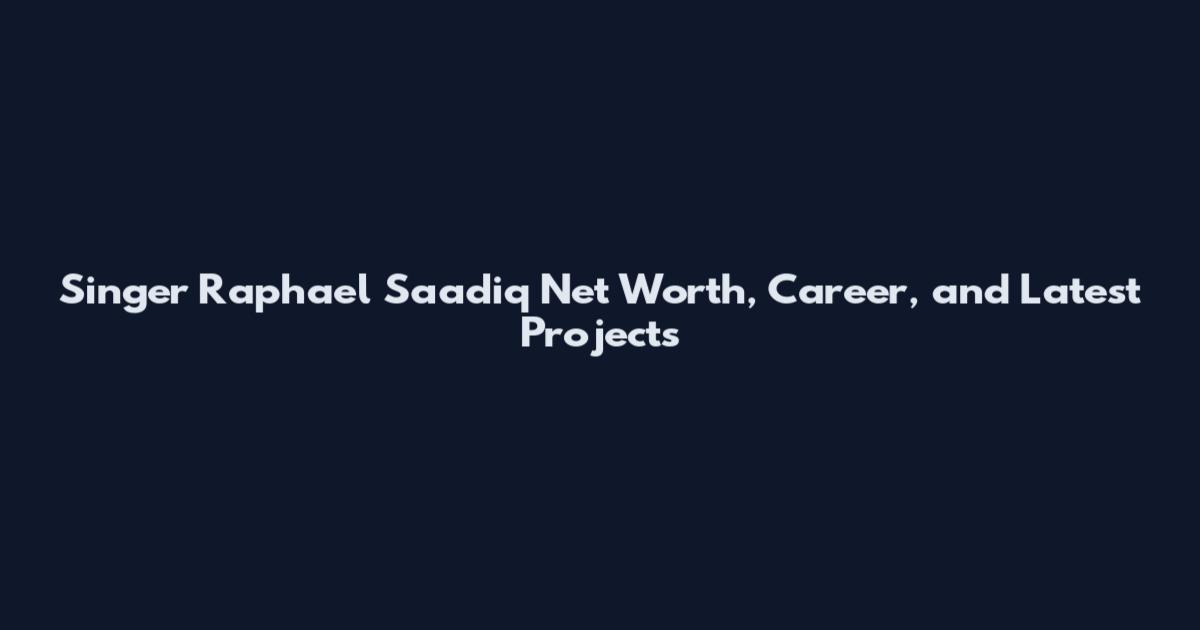 Singer Raphael Saadiq Net Worth, Career, and Latest Projects