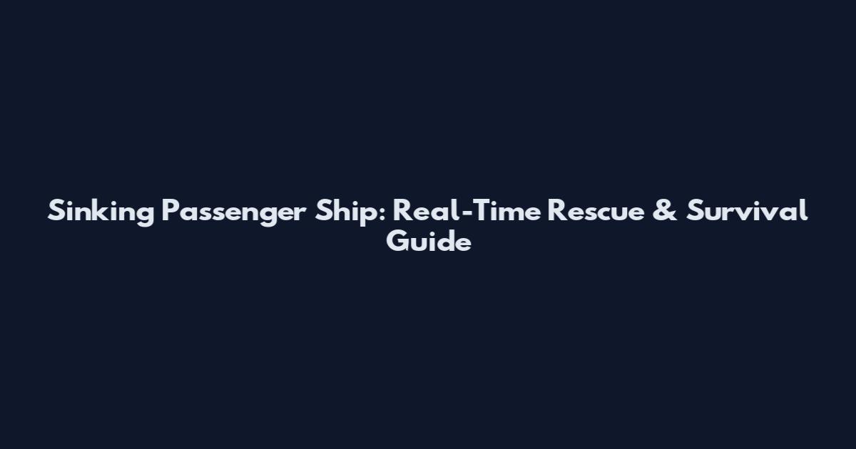 Sinking Passenger Ship: Real-Time Rescue & Survival Guide
