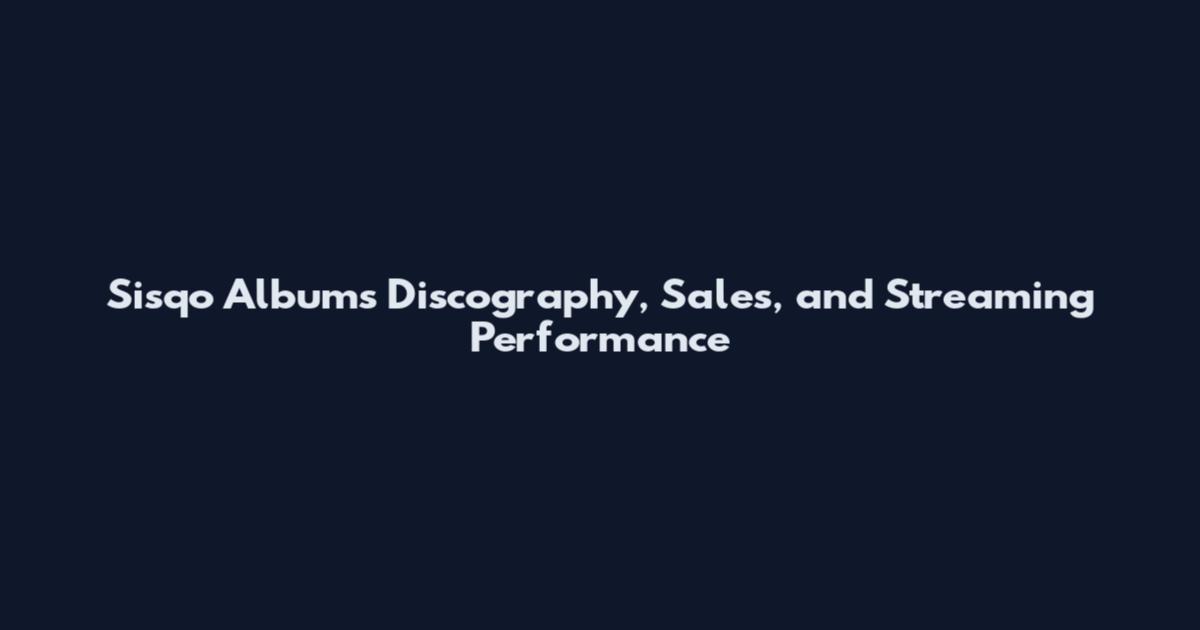 Sisqo Albums Discography, Sales, and Streaming Performance