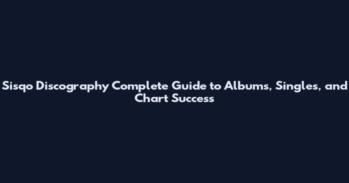 Sisqo Discography Complete Guide to Albums, Singles, and Chart Success