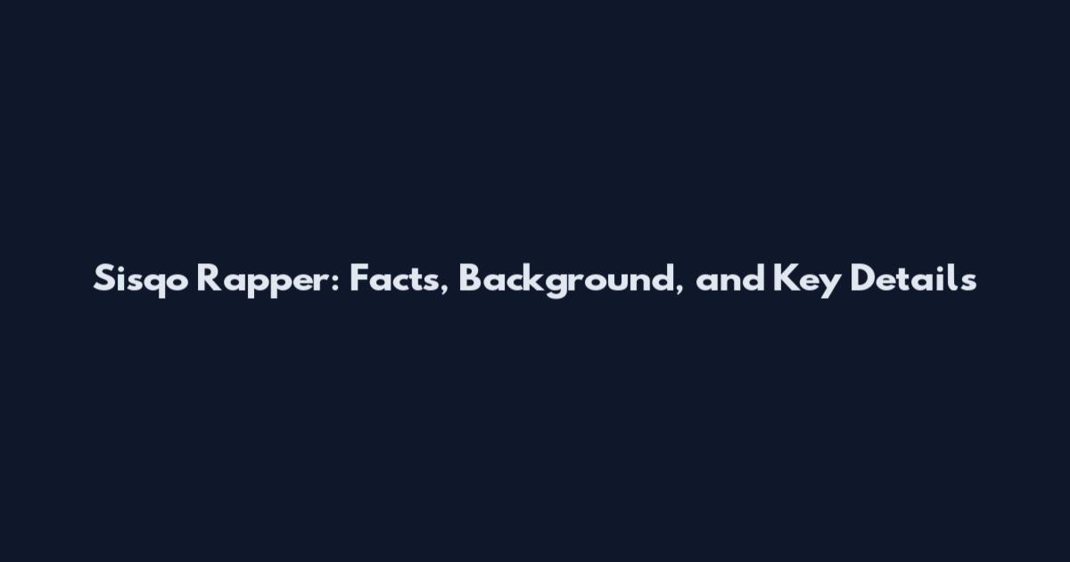 Sisqo Rapper: Facts, Background, and Key Details