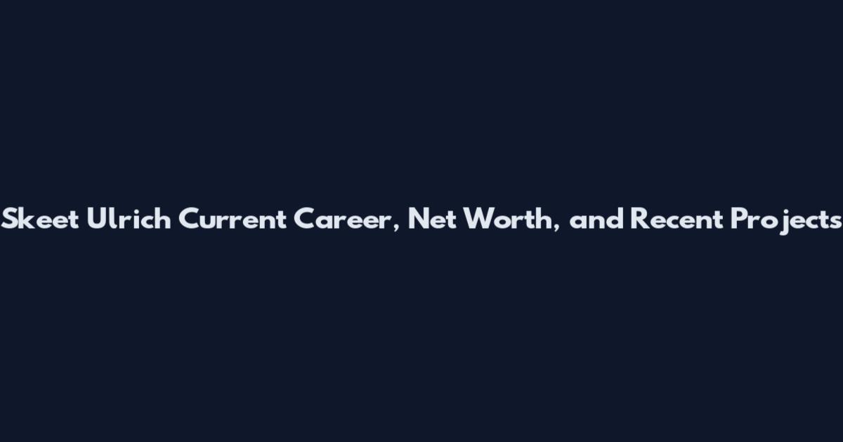 Skeet Ulrich Current Career, Net Worth, and Recent Projects
