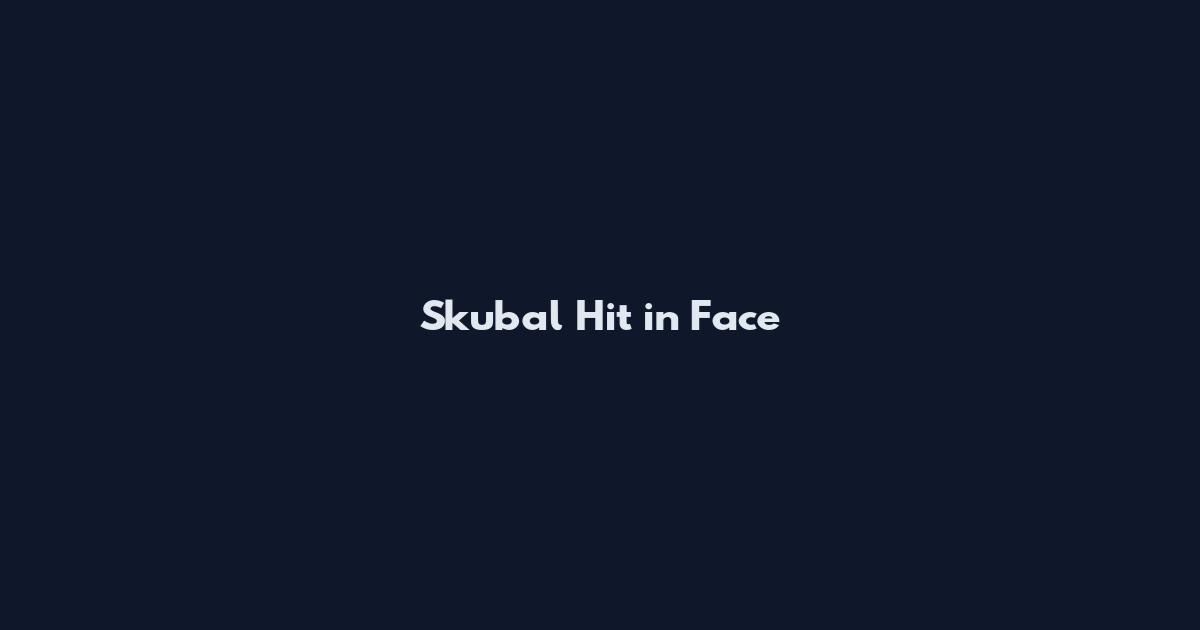 Skubal Hit in Face