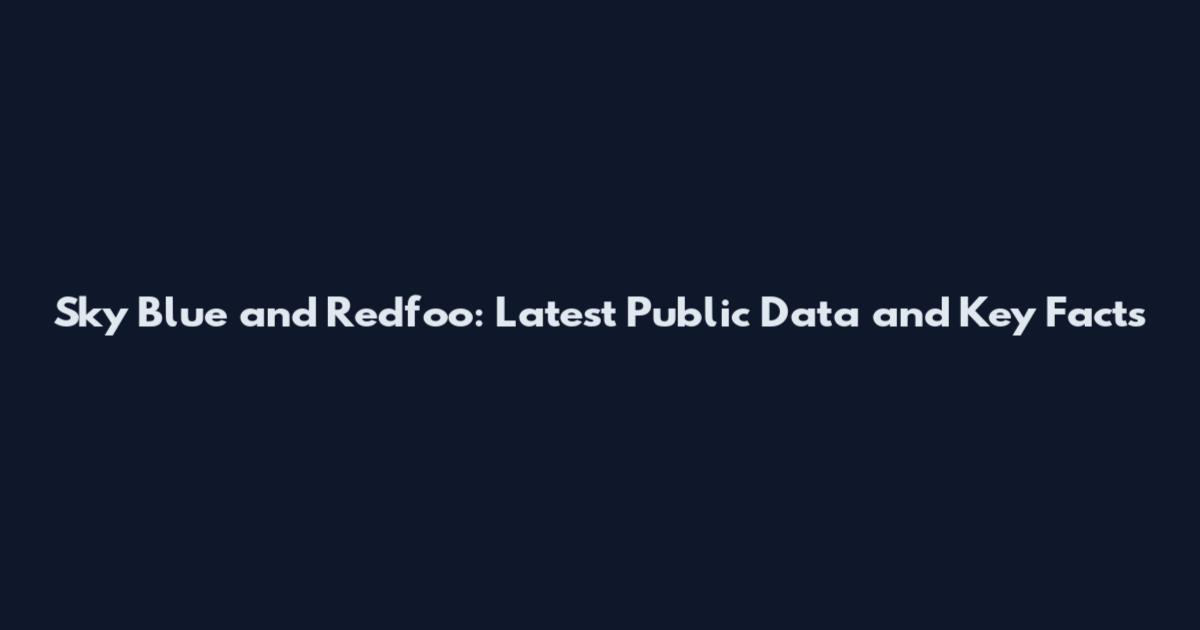 Sky Blue and Redfoo: Latest Public Data and Key Facts