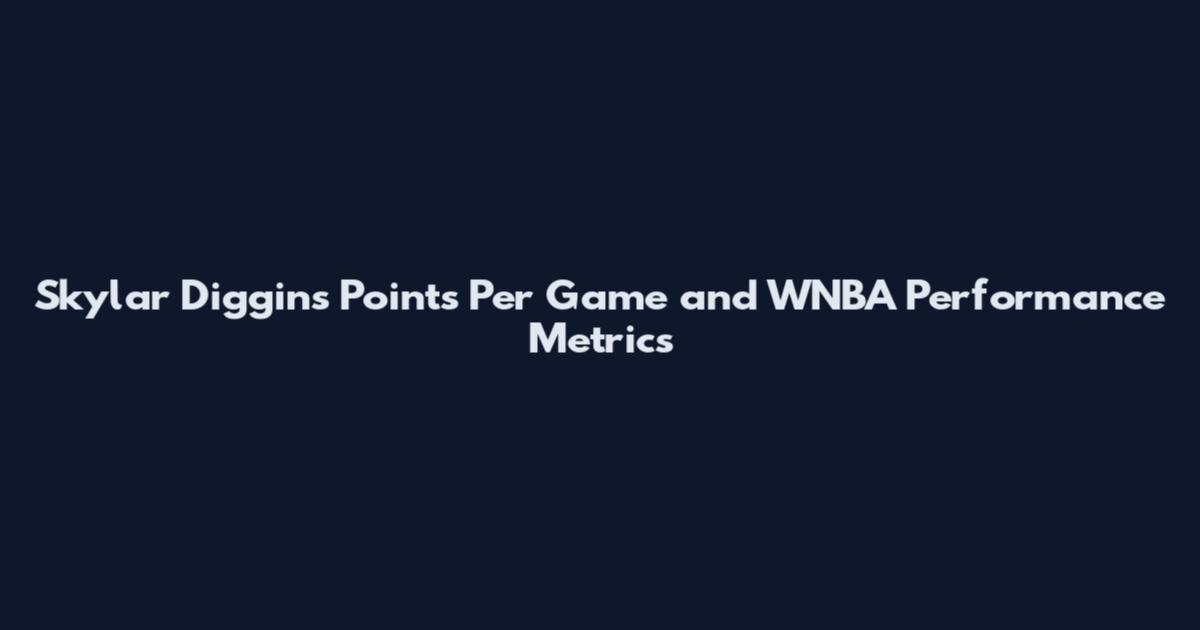 Skylar Diggins Points Per Game and WNBA Performance Metrics