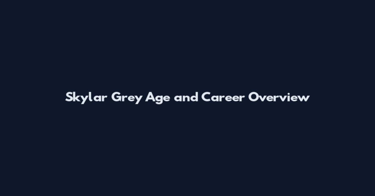 Skylar Grey Age and Career Overview