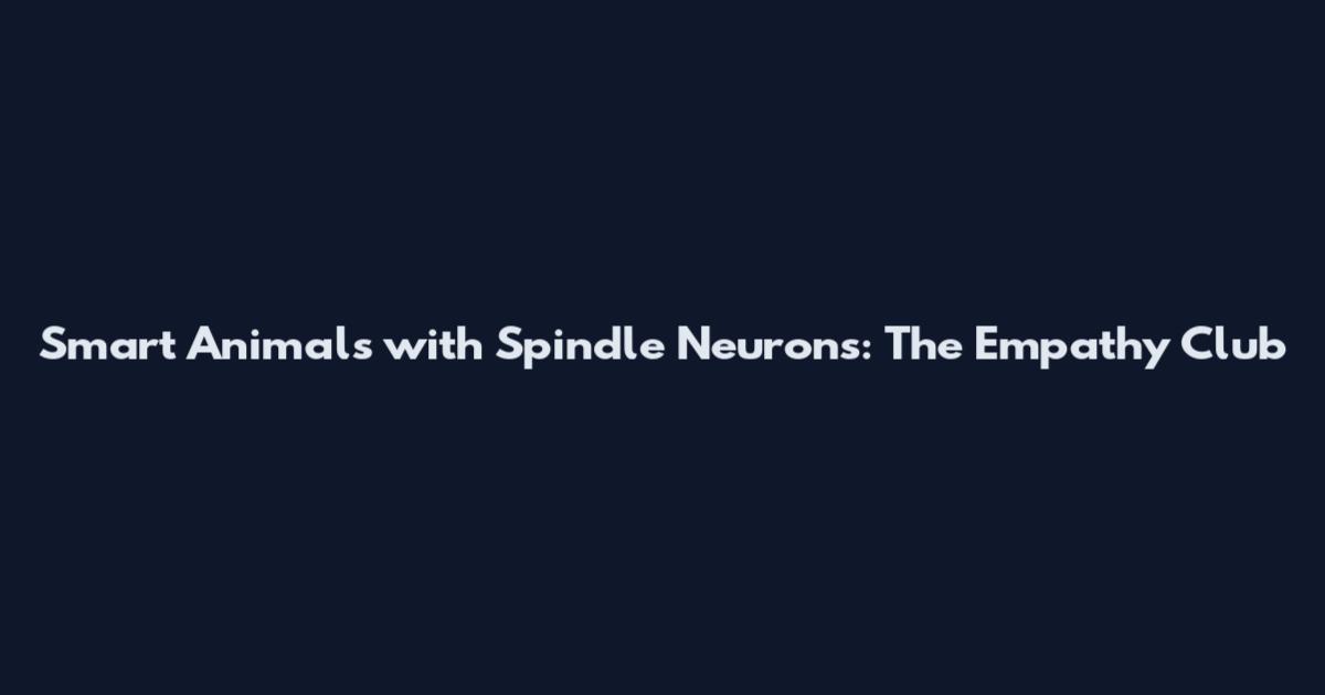 Smart Animals with Spindle Neurons: The Empathy Club
