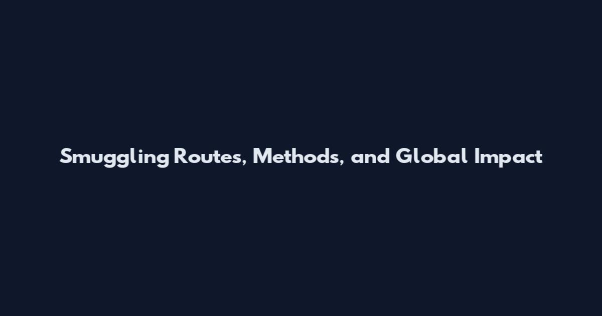 Smuggling Routes, Methods, and Global Impact
