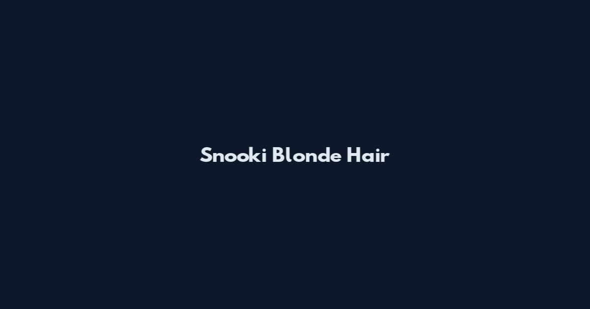 Snooki Blonde Hair